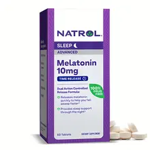 Viên Uống Natrol Melatonin 10mg – Hỗ Trợ Giấc Ngủ & Điều Hòa Nhịp Sinh Học – Hộp 60 Viên Mỹ