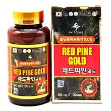 Viên Uống Tinh Dầu Thông Đỏ Red Pine Gold 450mg 100 Viên Hàn Quốc