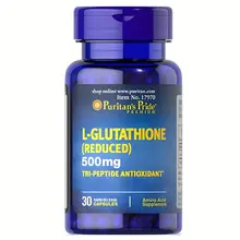 Puritan's Pride L-Glutathione Reduced 500mg – Viên Uống Hỗ Trợ Dưỡng Sáng Da – Hộp 30 Viên – Mỹ