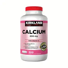 Kirkland Calcium 600mg + Vitamin D3 500 Viên – Kirkland – Bổ Sung Canxi & Hỗ Trợ Sức Khỏe Xương – Hộp 500 Viên Mỹ