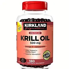 Kirkland Krill Oil 500mg Kirkland Hỗ Trợ Tim Mạch & Bổ Sung Omega-3 180 Viên – Mỹ