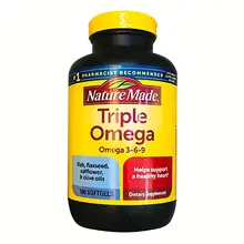 Nature Made Triple Omega 369 – Nature Made – Bổ sung Omega 3-6-9 hỗ trợ sức khỏe tim mạch – Hộp 180 viên – Mỹ